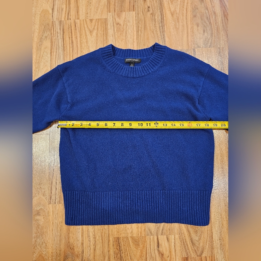 Banana Republic Blue 100% Cotton Knit Sweater - Picture 5 of 8